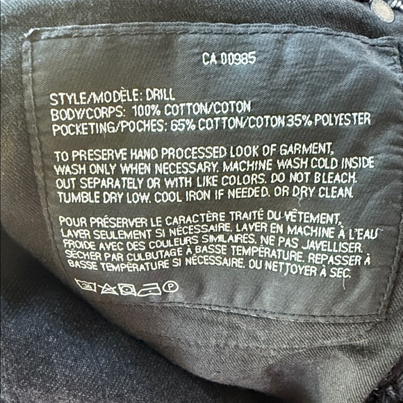 Alexander Wang "Drill" Denim X Charcoal flare leg Jeans - Picture 3 of 8